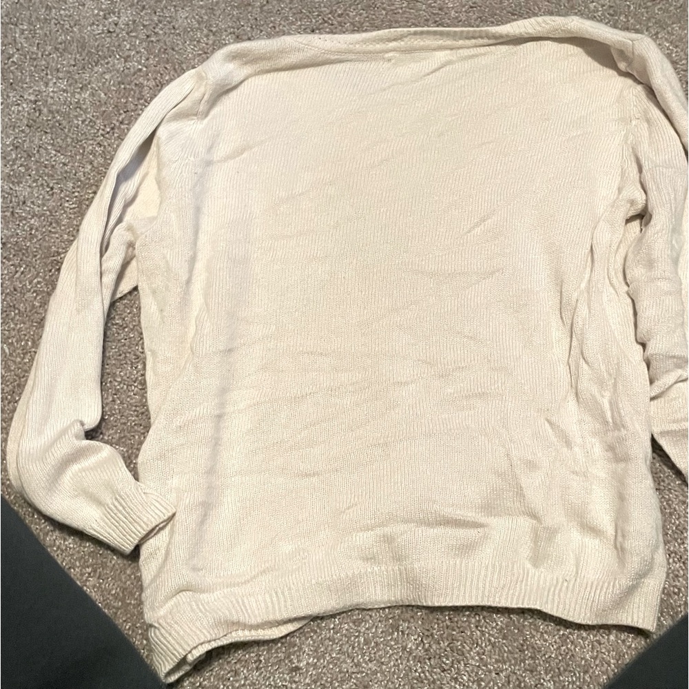 Off white fake knit sweater